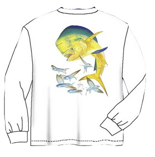 Guy Harvey - Bull Dolphin Long Sleeve T-Shirt