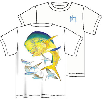 Guy Harvey - Dolphin Youth T-Shirt in White