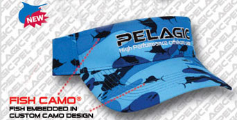 Pelagic - Performance Fish Camo Visor - Blue