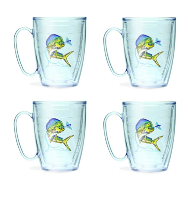 Guy Harvey - Dolphin Fish Tervis Tumbler 15oz - Set of Four
