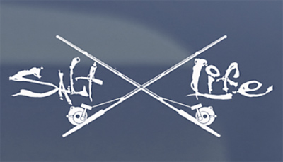 Salt Life - Signature & Trolling Decal White - Medium