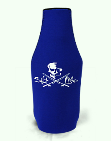 Salt Life - Skull & Poles Bottle Koozy - Deep Blue