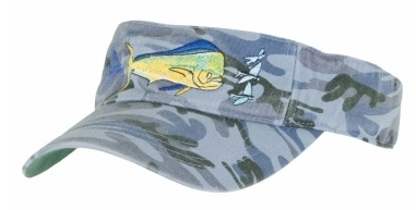 Guy Harvey - Bull Dolphin Visor Blue Camo