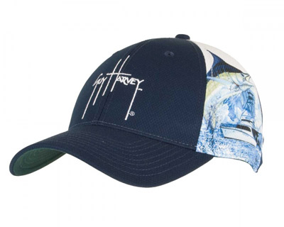 Guy Harvey - Marlin Boat Sport Mesh Hat - Navy