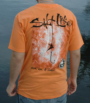 Salt Life - Hook Line Sinker Short Sleeve Tee - Tangarine