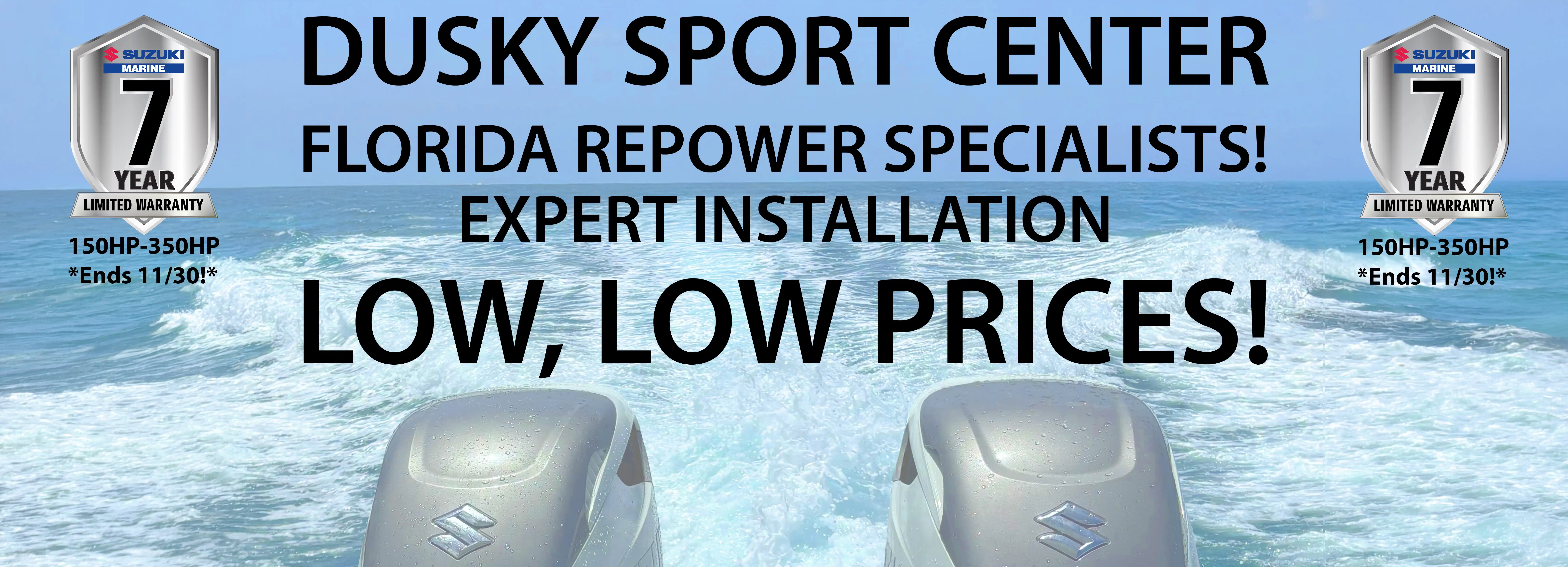 Dusky Sport Center - Florida Repower Specialists! Expert Installation with low prices!