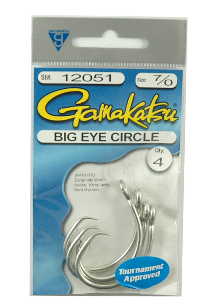 Gamakatsu - Big Eye Circle Hooks - Size 7/0, 4 pack - $11.95