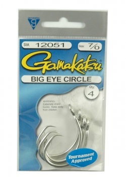 Gamakatsu - Big Eye Circle Hooks - Size 7/0, 4 pack - $11.95 - 627330 