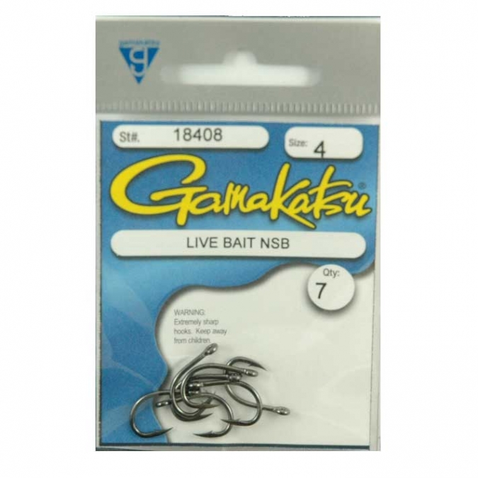 Gamakatsu - Live Bait Hook - Size 4, 7 pack - $2.95 - 18408 
