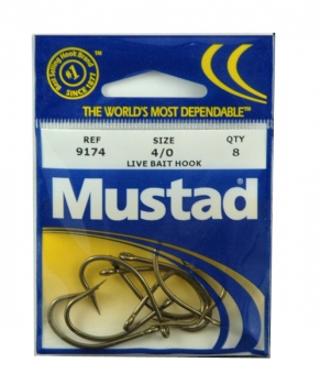 Mustad - Big Game Hooks - Size 4/0, 8 pack - $1.95 - 9174-40 