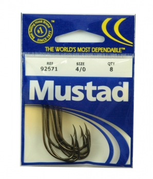 Mustad - Bronzed Beak Hooks - Size 4/0, 8 pack - $1.95 - 92671-40 