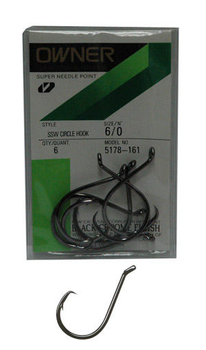 Owner - SSW CIRCLE HOOK, size 6/10, 6 pack - $4.95 - 5178-161