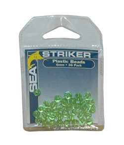 Sea Striker Plastic Beads - 6mm Green, 36 pack - $1.95 - 6CHB