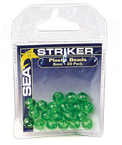Sea Striker Plastic Beads - 8mm Green, 20 pack - $1.95 - 8CHB 