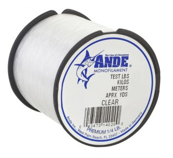 Ande Premium Monofilament Line 1/4lb - 15# test - Clear - $13.95