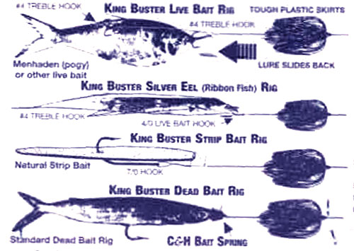 C&H Esca King Buster Da Pesca - Gonna In Mylar Blu/Rosa/Perla - Testa 1/8 Oz (3,5g) - 6,35 Cm - 3 Pezzi - 6